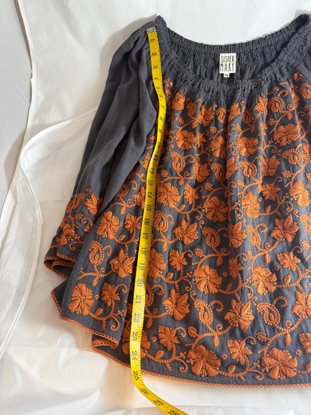 Sister Mary Top in Charcoal with Black Details - Picture 6 of 7